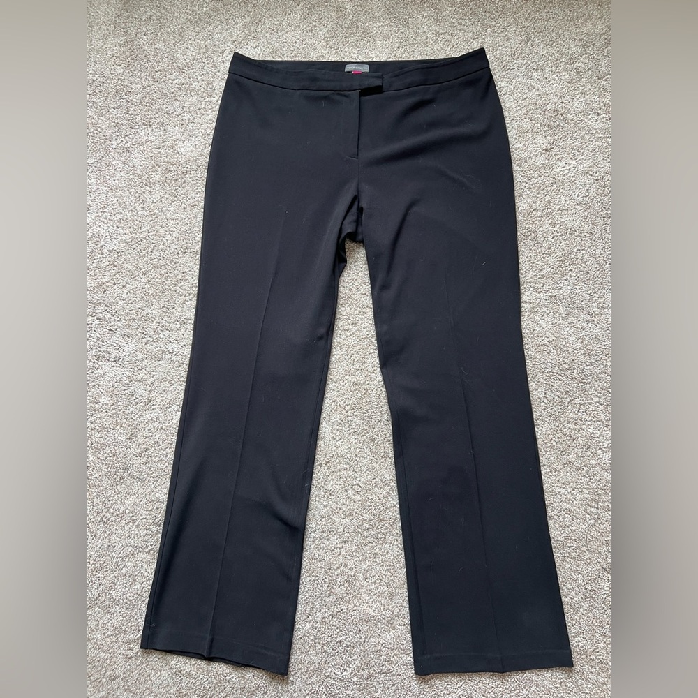 Classic Black Women's Flat front Dress Pants